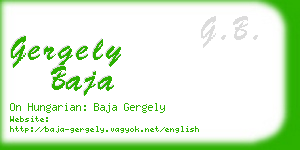 gergely baja business card